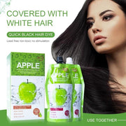 Apple Hair Color Natural Black and dark brown Ammonnia Free